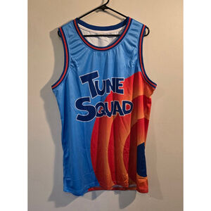 Men's Space Jam Jersey, Size XL, Blue and Orange